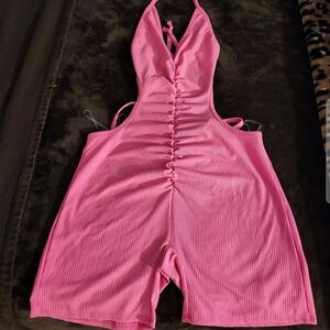 Discreet Pink Halter Sweater